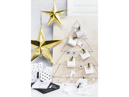 Étoile décorative en papier, 30 cm, or