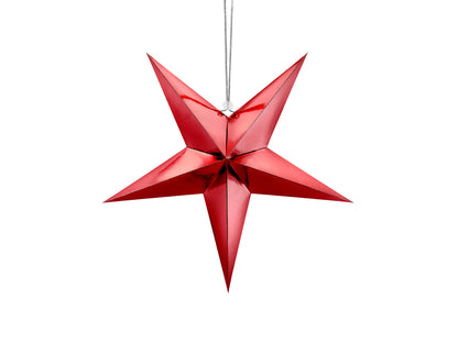 Étoile décorative en papier, 45cm, rouge