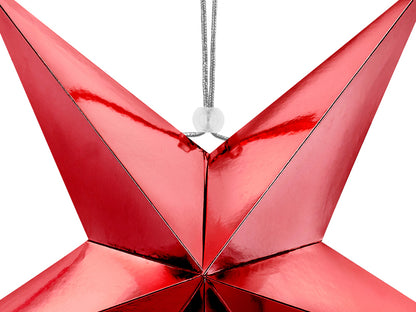 Étoile décorative en papier, 45cm, rouge