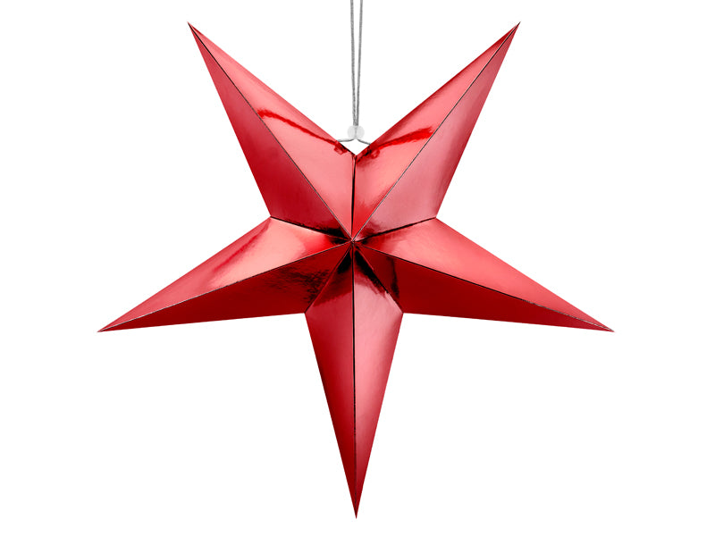 Étoile décorative en papier, 70cm, rouge