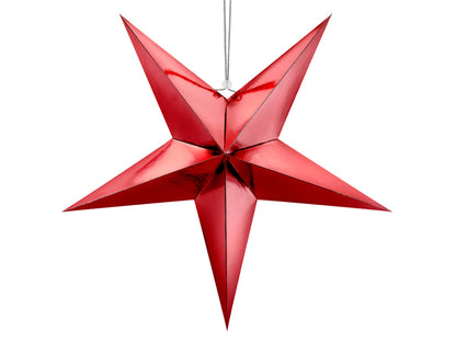 Étoile décorative en papier, 70cm, rouge