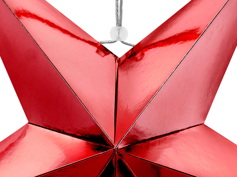 Étoile décorative en papier, 70cm, rouge