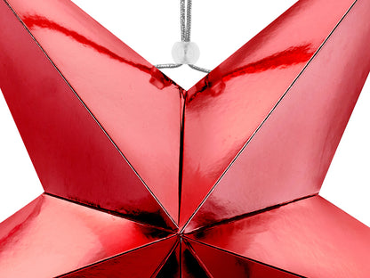 Étoile décorative en papier, 70cm, rouge