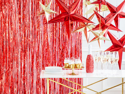 Étoile décorative en papier, 70cm, rouge