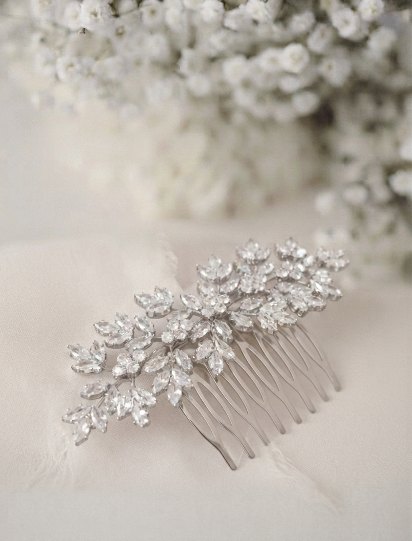 Peigne à cheveux en cristaux