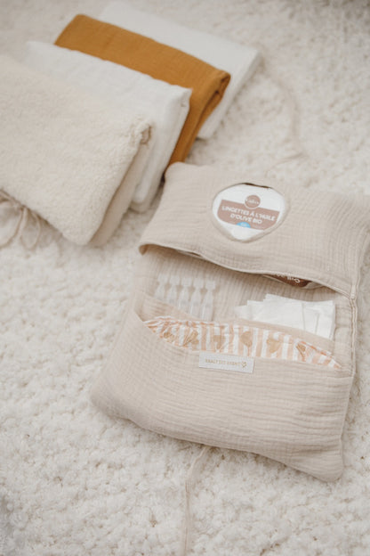 Range couches - Gaze de coton/lin/ moumoute