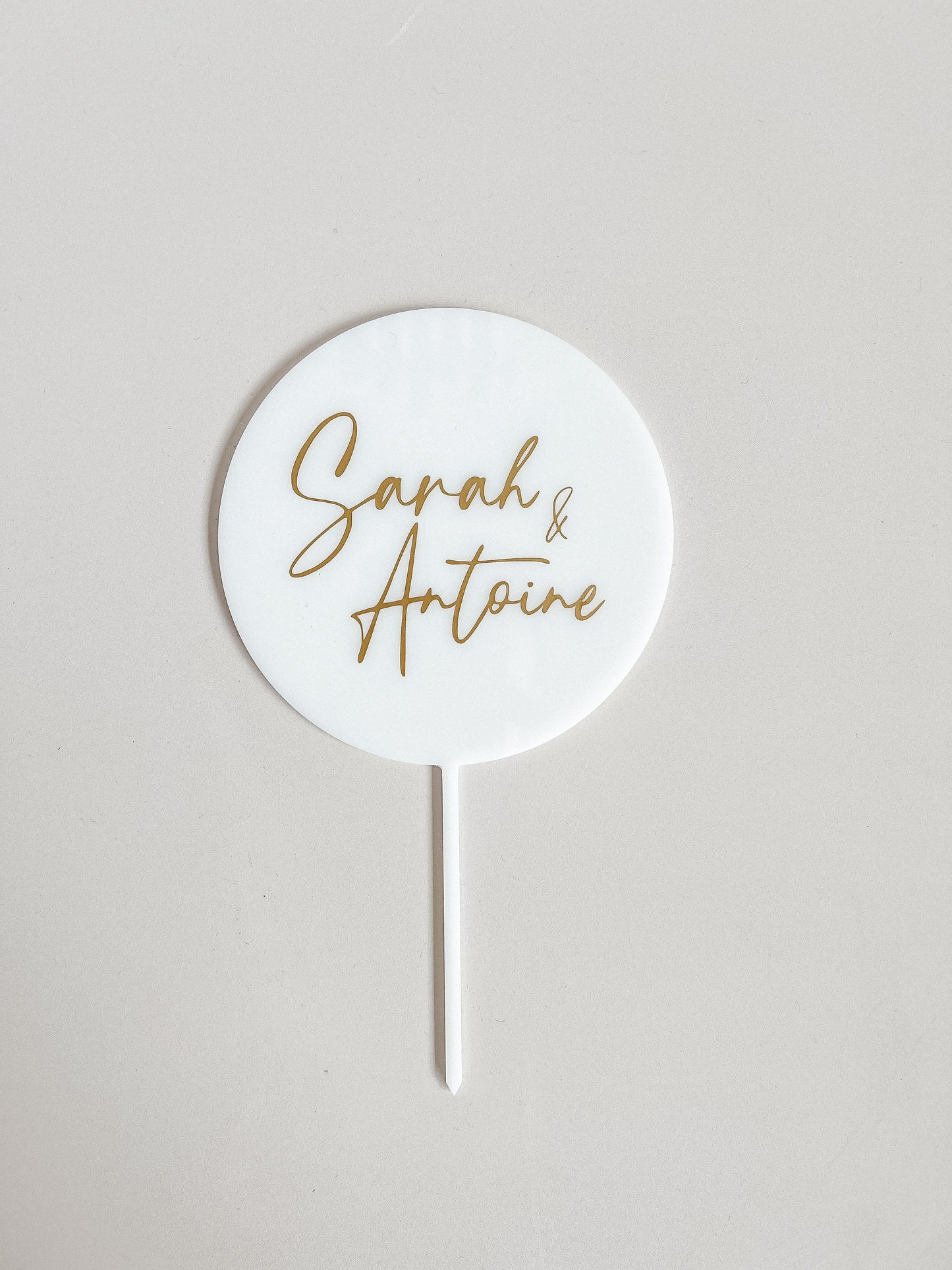 Cake topper mariage acrylique - Plusieurs formes & visuels