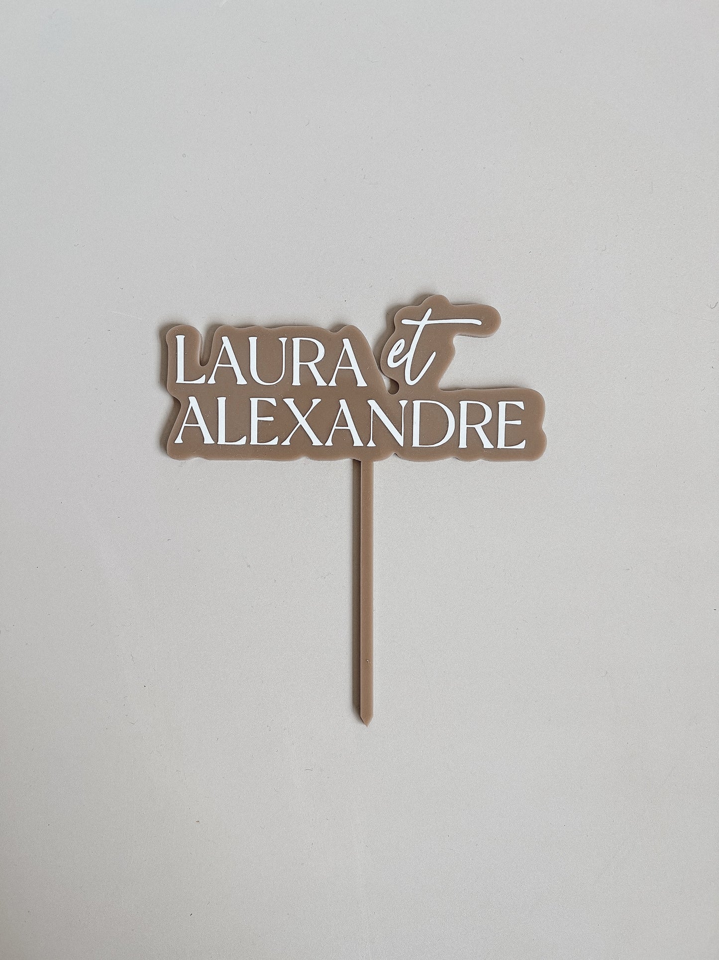 Cake topper mariage acrylique - Plusieurs formes & visuels
