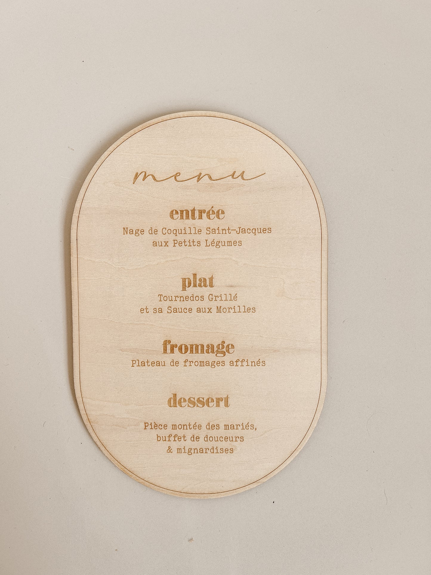 Menu - Bois
