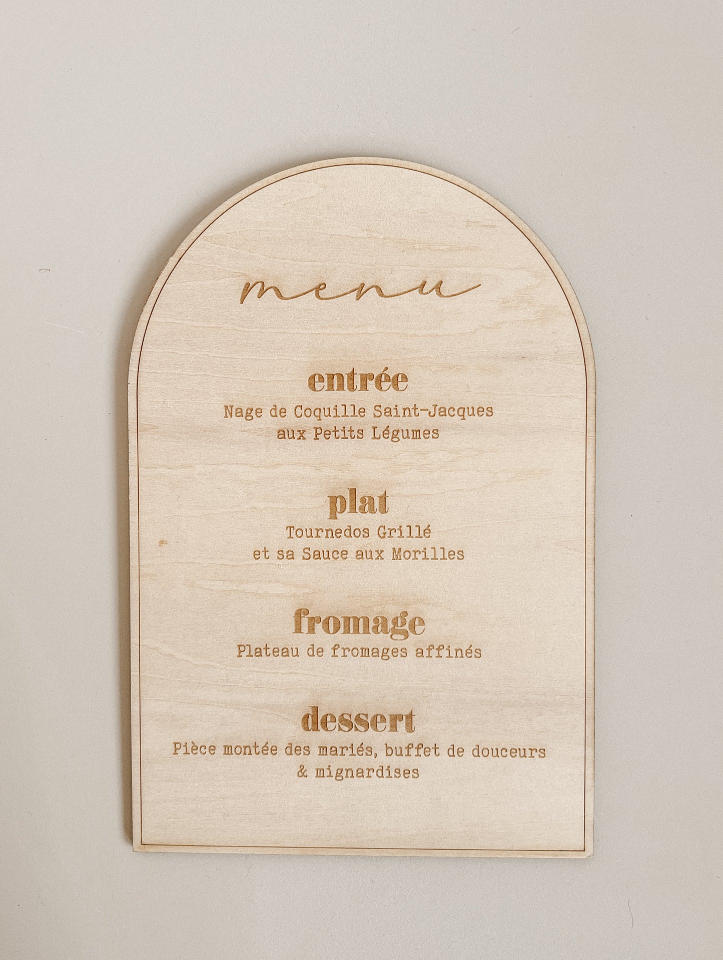 Menu - Bois