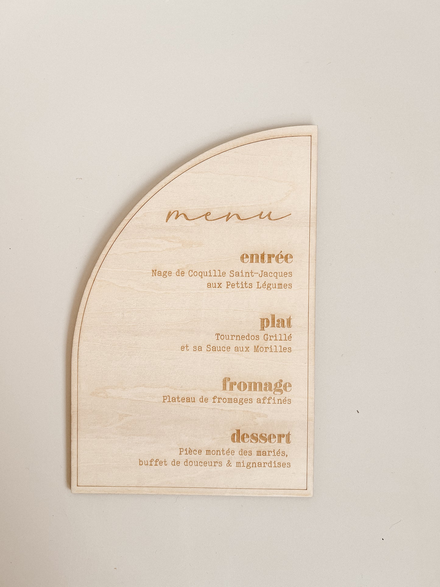 Menu - Bois