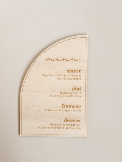 Menu - Bois