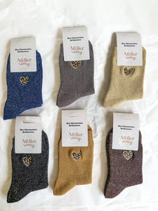 Chaussette "Coeur léopard"