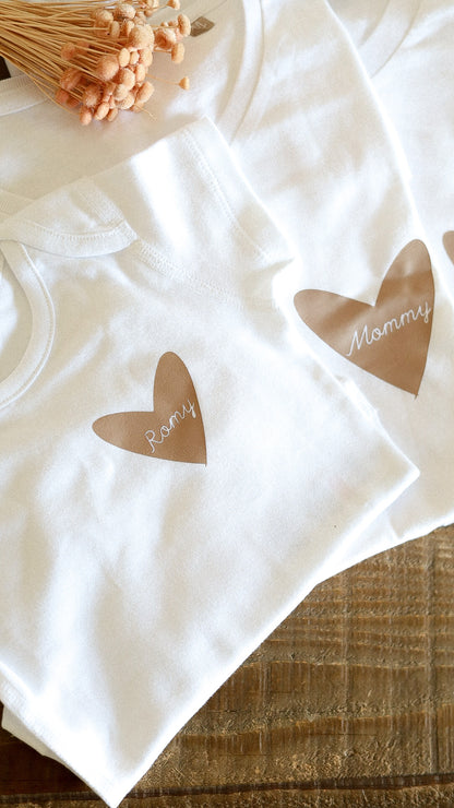 Tee shirt blanc "Famille"