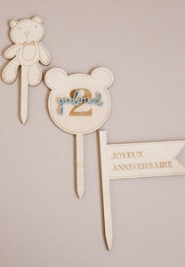 Cake Topper "Thème Ourson"