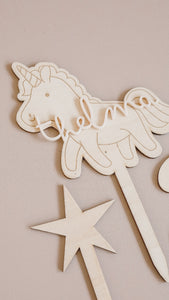 Cake Topper "Thème Licorne"