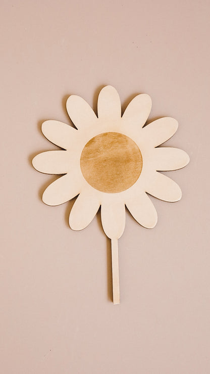 Cake topper - Fleurs - Bois ou acrylique