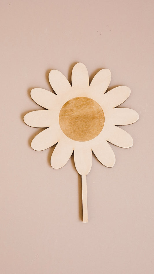 Cake topper - Fleurs - Bois ou acrylique