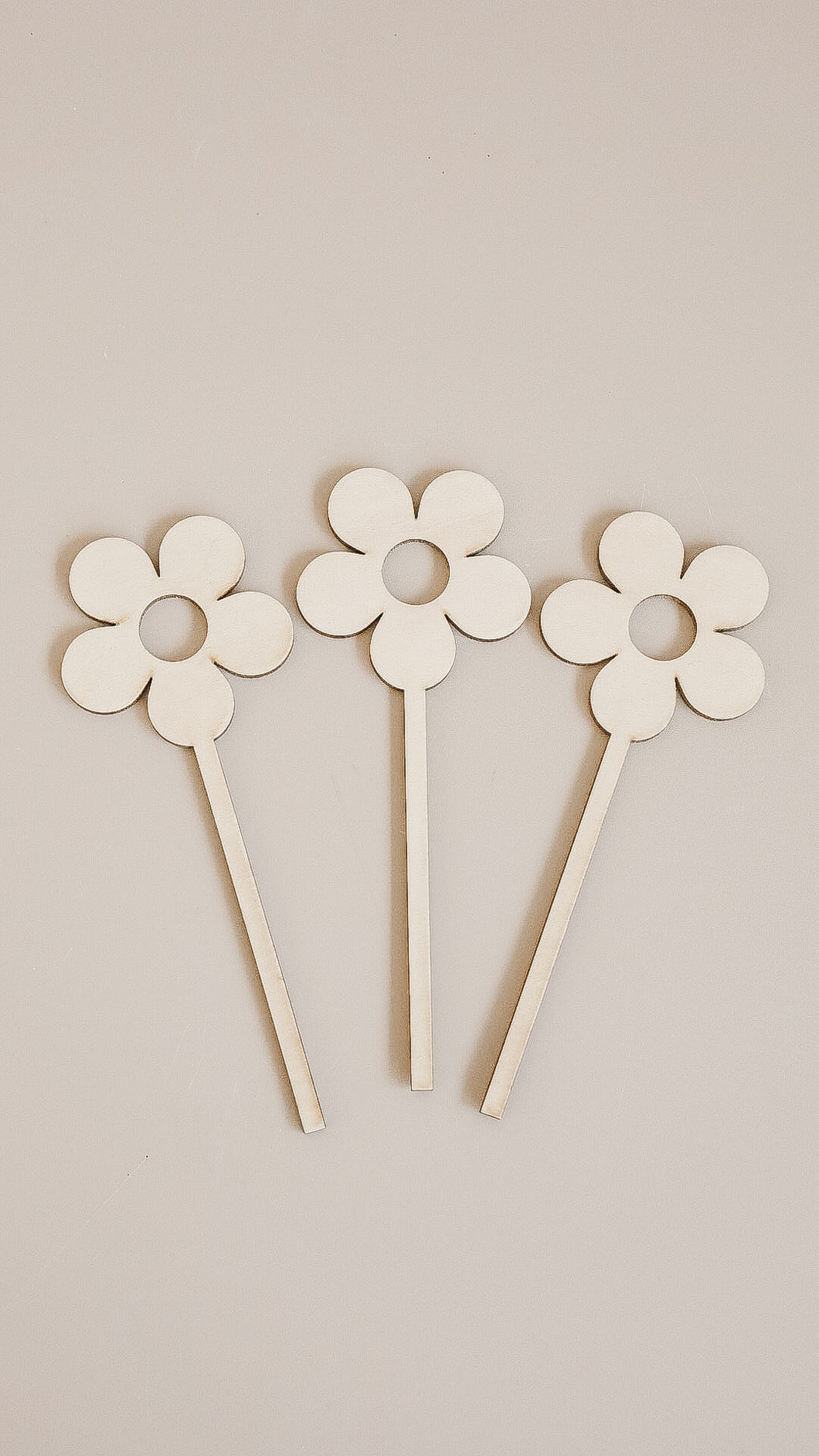 Cake Topper - Lot de 3 marguerites bois ou acrylique