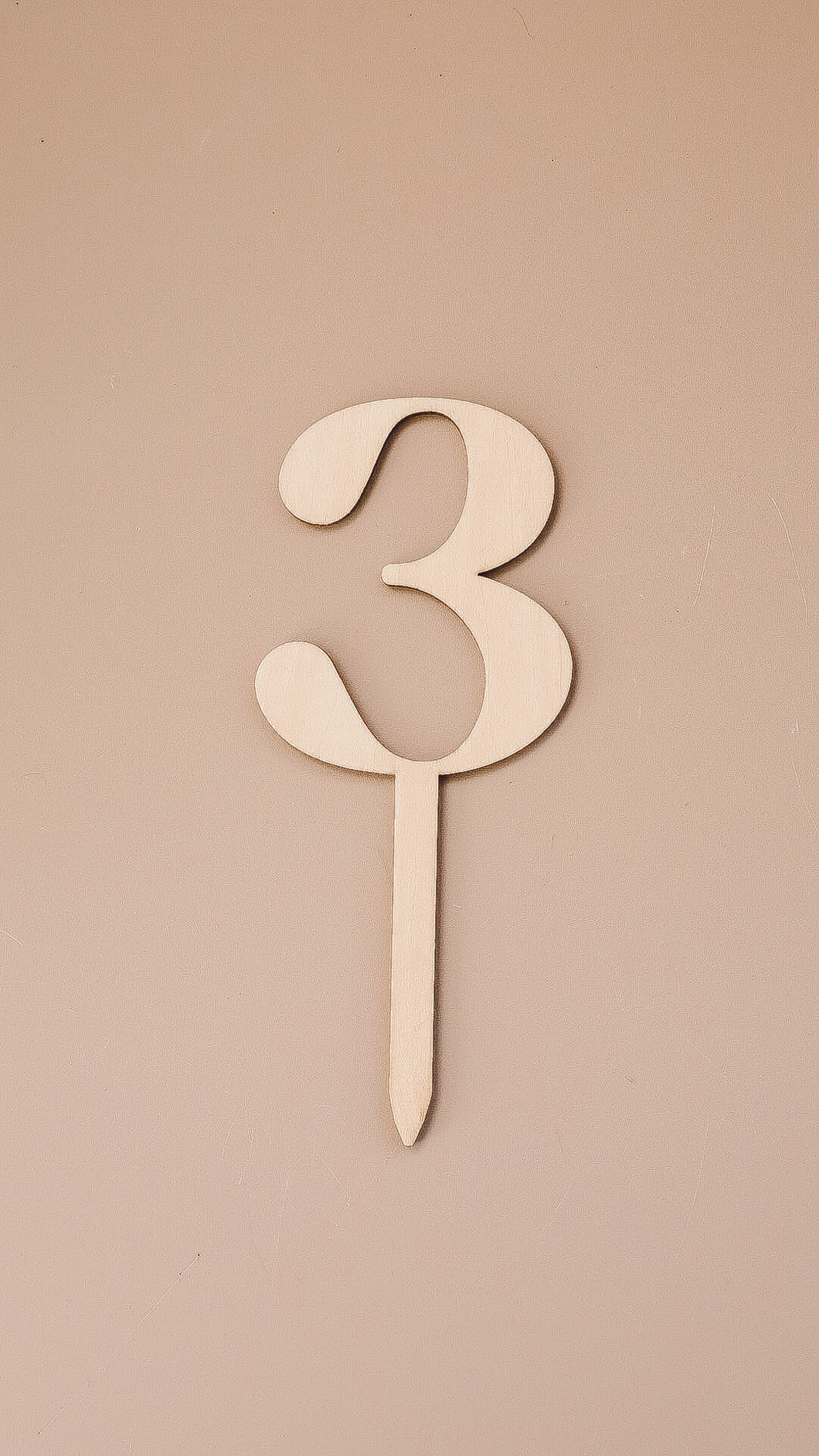 Cake topper - Chiffre simple Bois ou acrylique