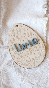 Oeuf de Pâques - Motif lapin carotte
