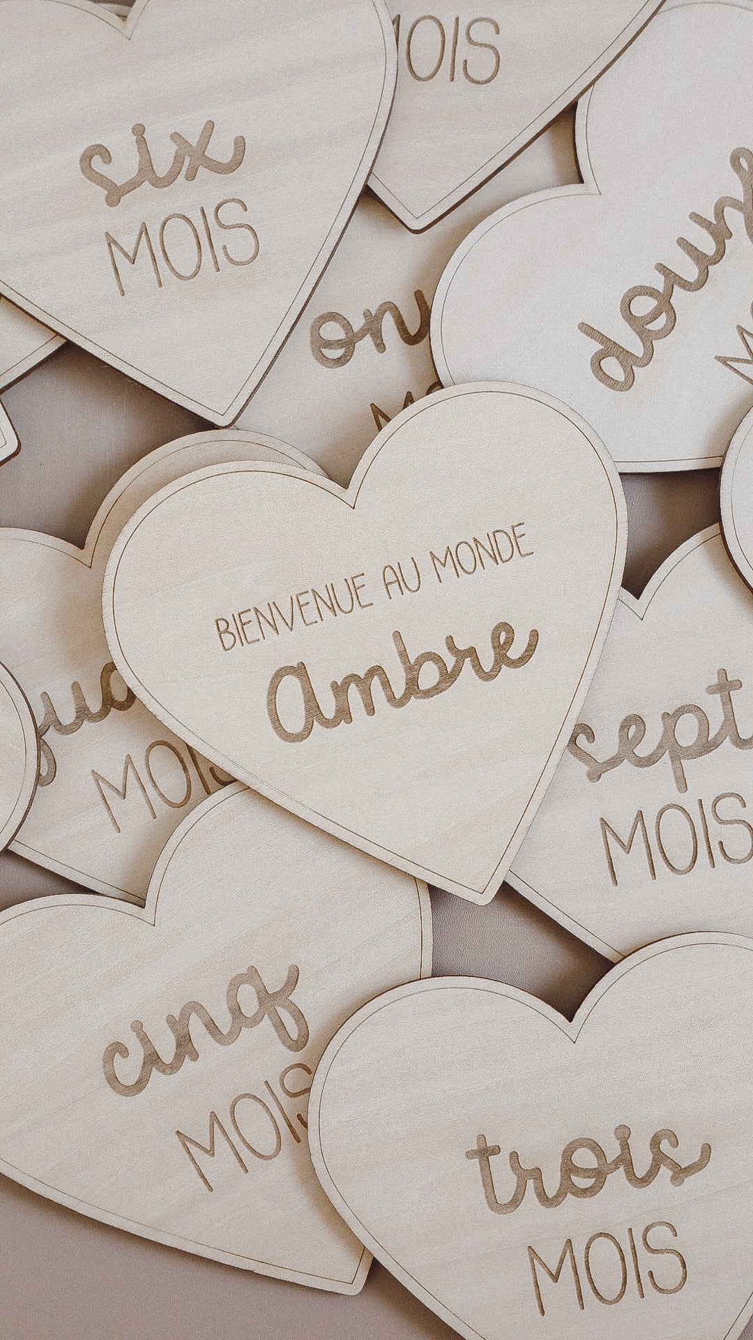 Carte BIENVENUE en bois - Plusieurs formes