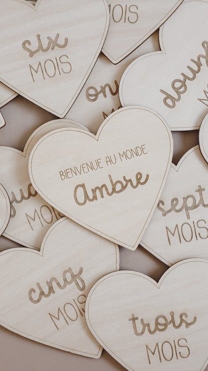 Carte BIENVENUE en bois - Plusieurs formes