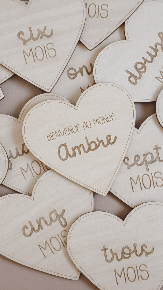 Carte BIENVENUE en bois - Plusieurs formes
