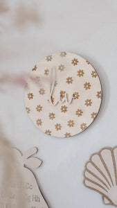 Rond marguerite + prénom / Décoration murale