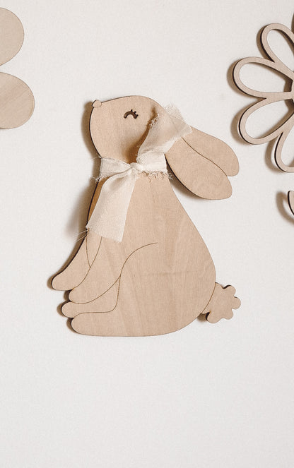 Lapin en bois - Décoration murale