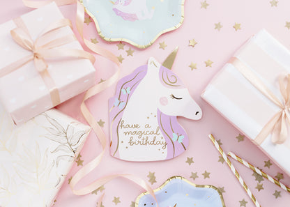 Carte d'anniversaire licorne, assortiment, 15x18.5cm