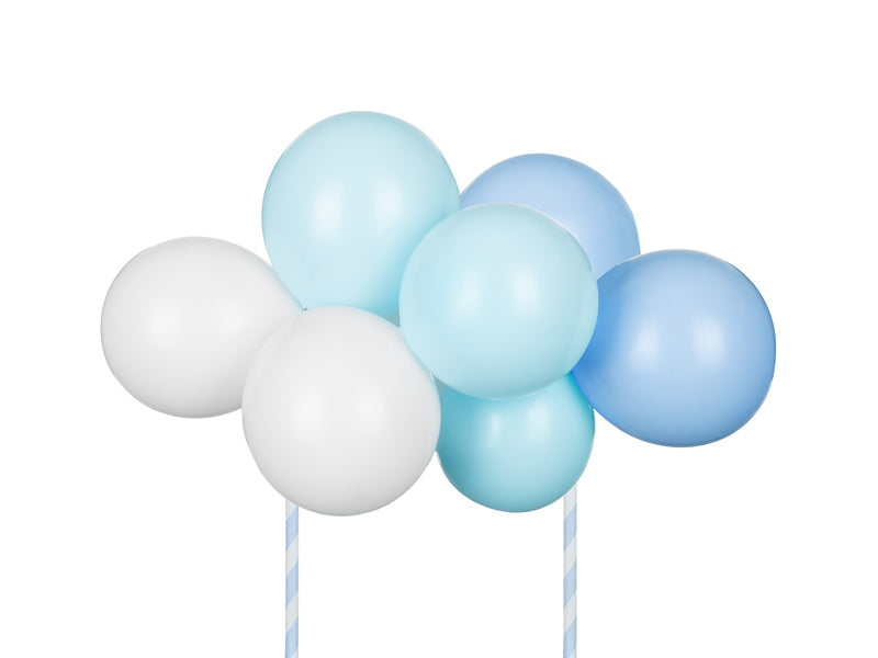 Topper gâteau ballon – bleu – 29 cm – Atelier Romy
