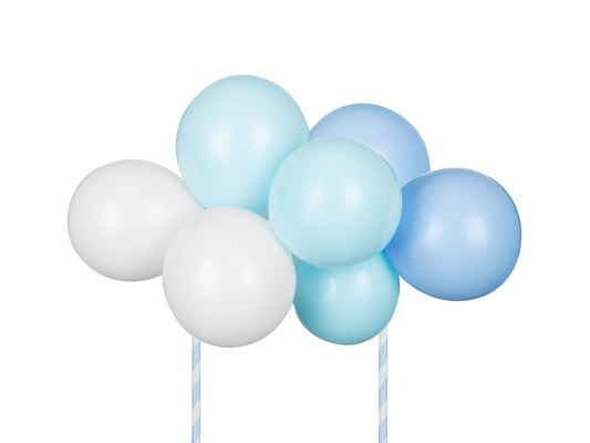 Topper gâteau ballon – bleu – 29 cm – Atelier Romy