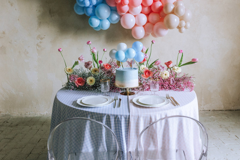 Topper gâteau ballon – bleu – 29 cm – Atelier Romy