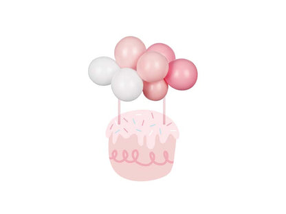 Topper gâteau ballon, rose, 29 cm
