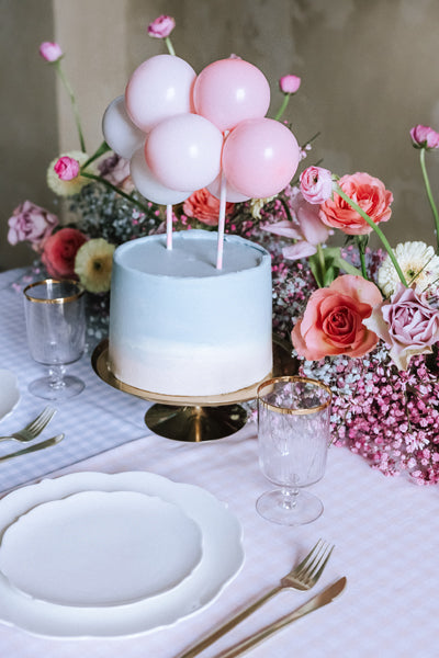 Topper gâteau ballon, rose, 29 cm