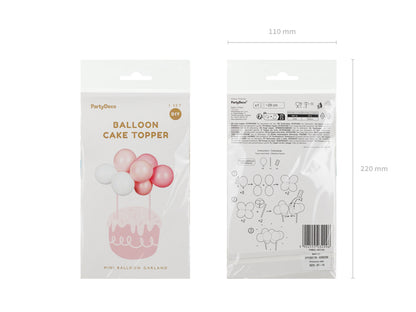 Topper gâteau ballon, rose, 29 cm