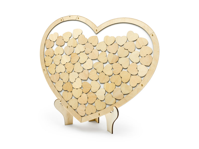 Livre d'or en bois - Coeur, 44x37,5cm