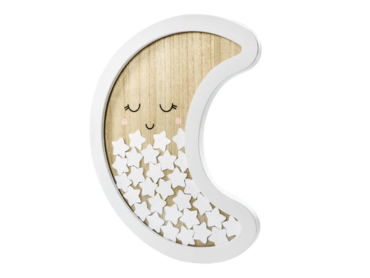 Livre d'or en bois - Lune, 38,5x30 cm