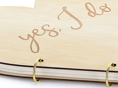 Livre d'or en bois - Coeur, 26,5x25 cm