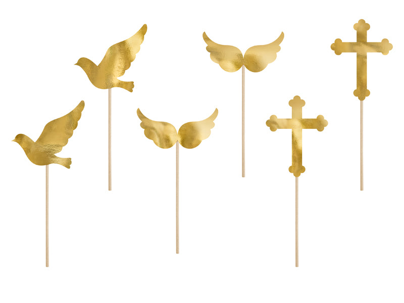 Décorations pour cupcakes première communion – Lot de 6