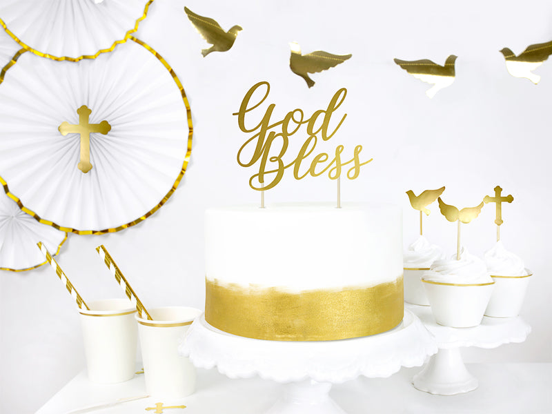 Décorations pour cupcakes première communion – Lot de 6