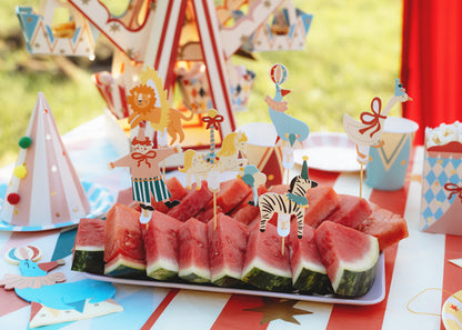 Décorations pour cupcakes Cirque – Lot de 6