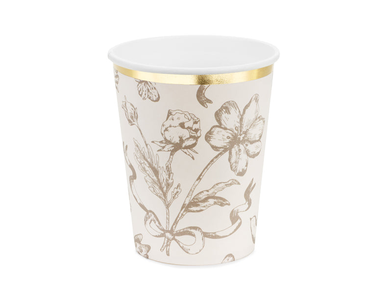Gobelets Fleurs, mélange, 220 ml – lot de 6 pièces