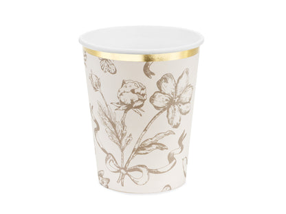 Gobelets Fleurs, mélange, 220 ml – lot de 6 pièces