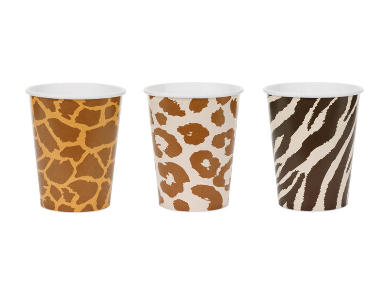 Gobelets Safari à pois 220 ml – Lot de 6