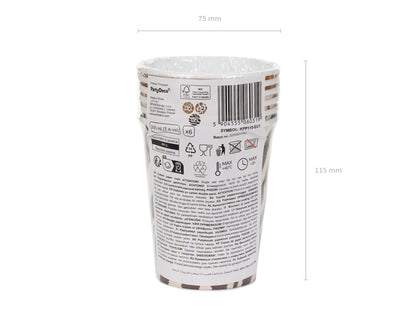 Gobelets Safari à pois 220 ml – Lot de 6
