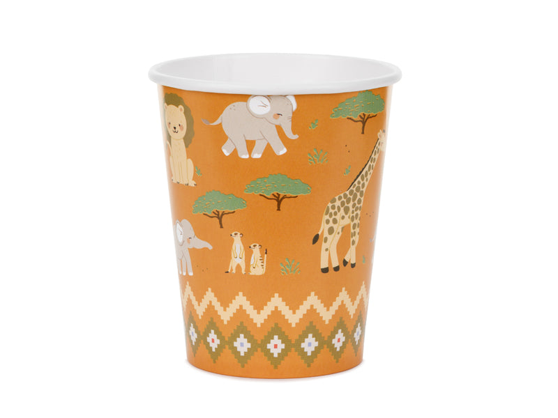 Gobelets animaux Safari 220 ml – Lot de 6