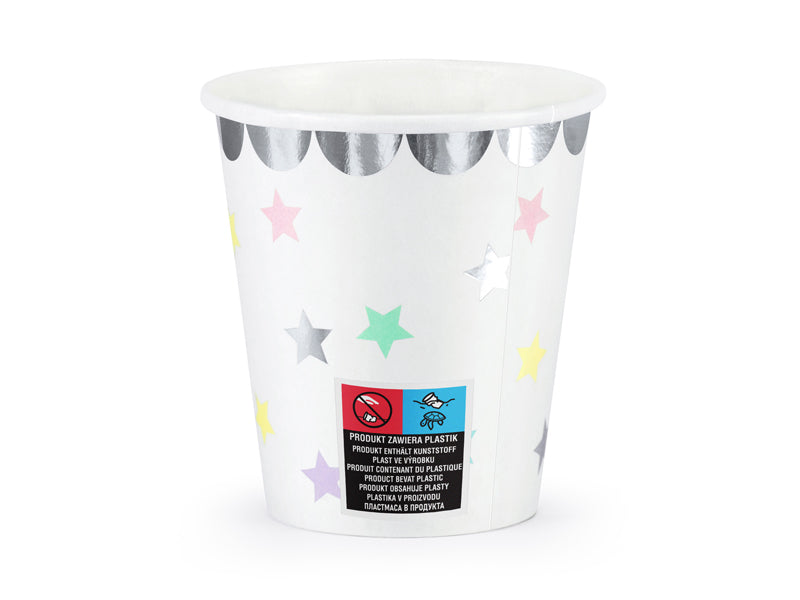 Gobelets Licorne - Étoiles, 180 ml – lot de 6 pièces