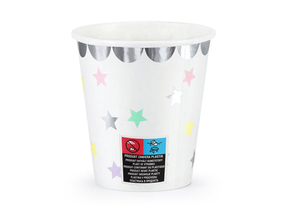 Gobelets Licorne - Étoiles, 180 ml – lot de 6 pièces